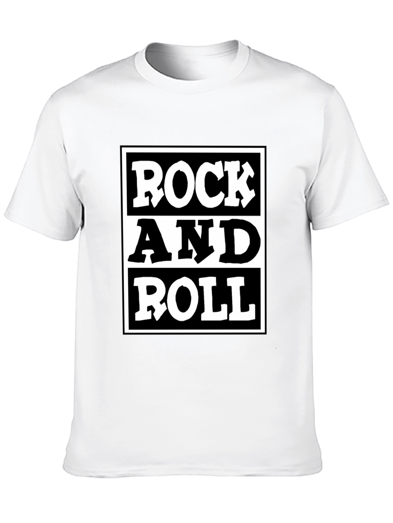 Rock and Roll Graphic T-Shirt - Black