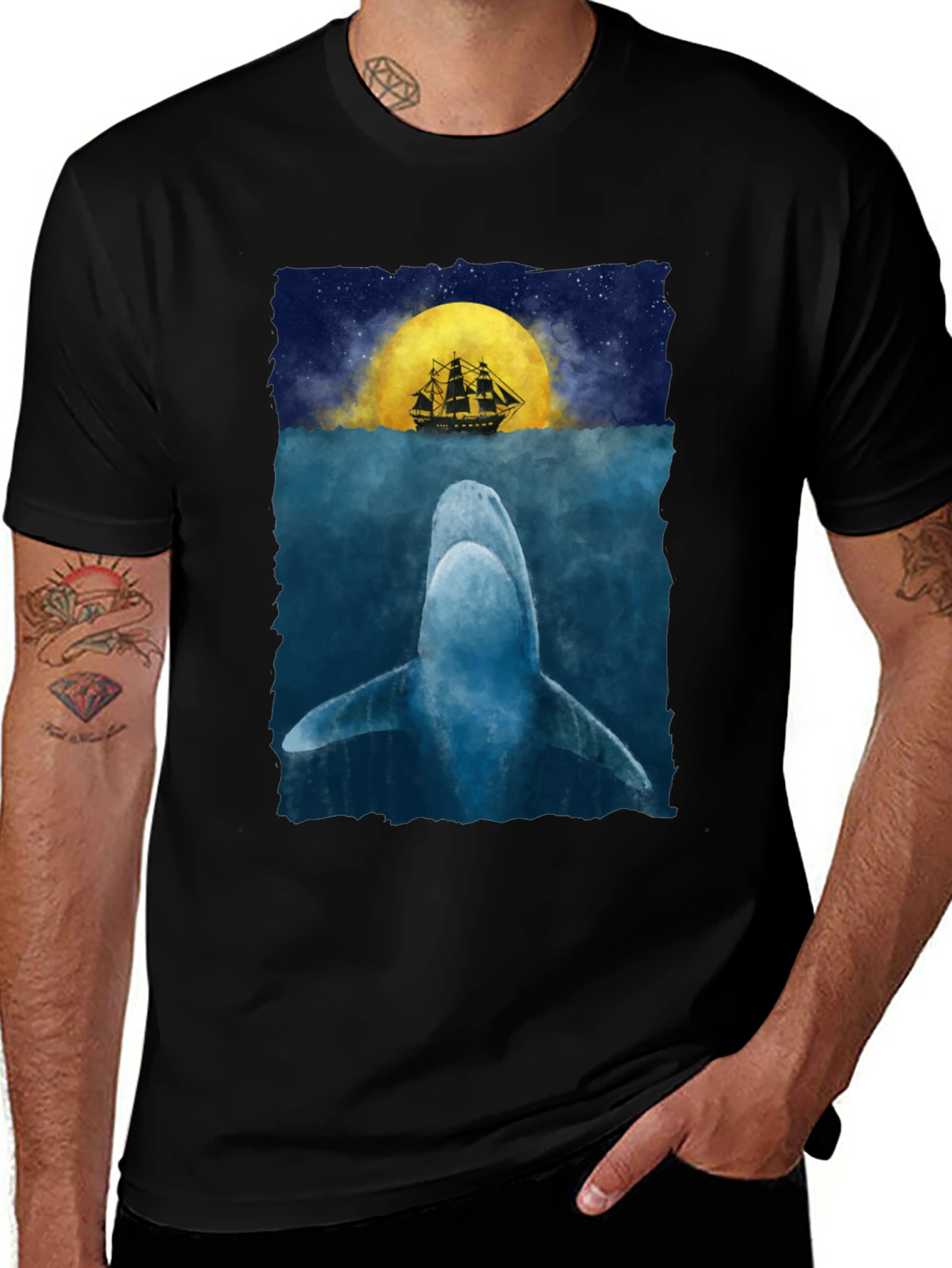 Whale & Ship Graphic Tee - Under the Sea