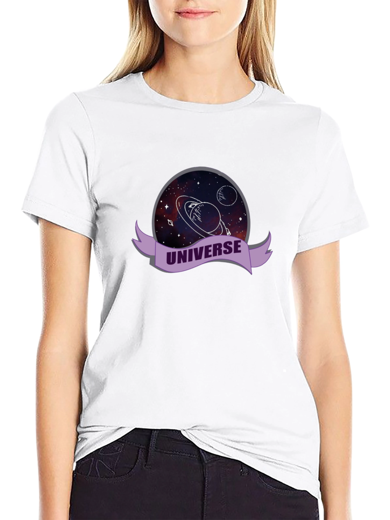 Universe Graphic Black T-Shirt