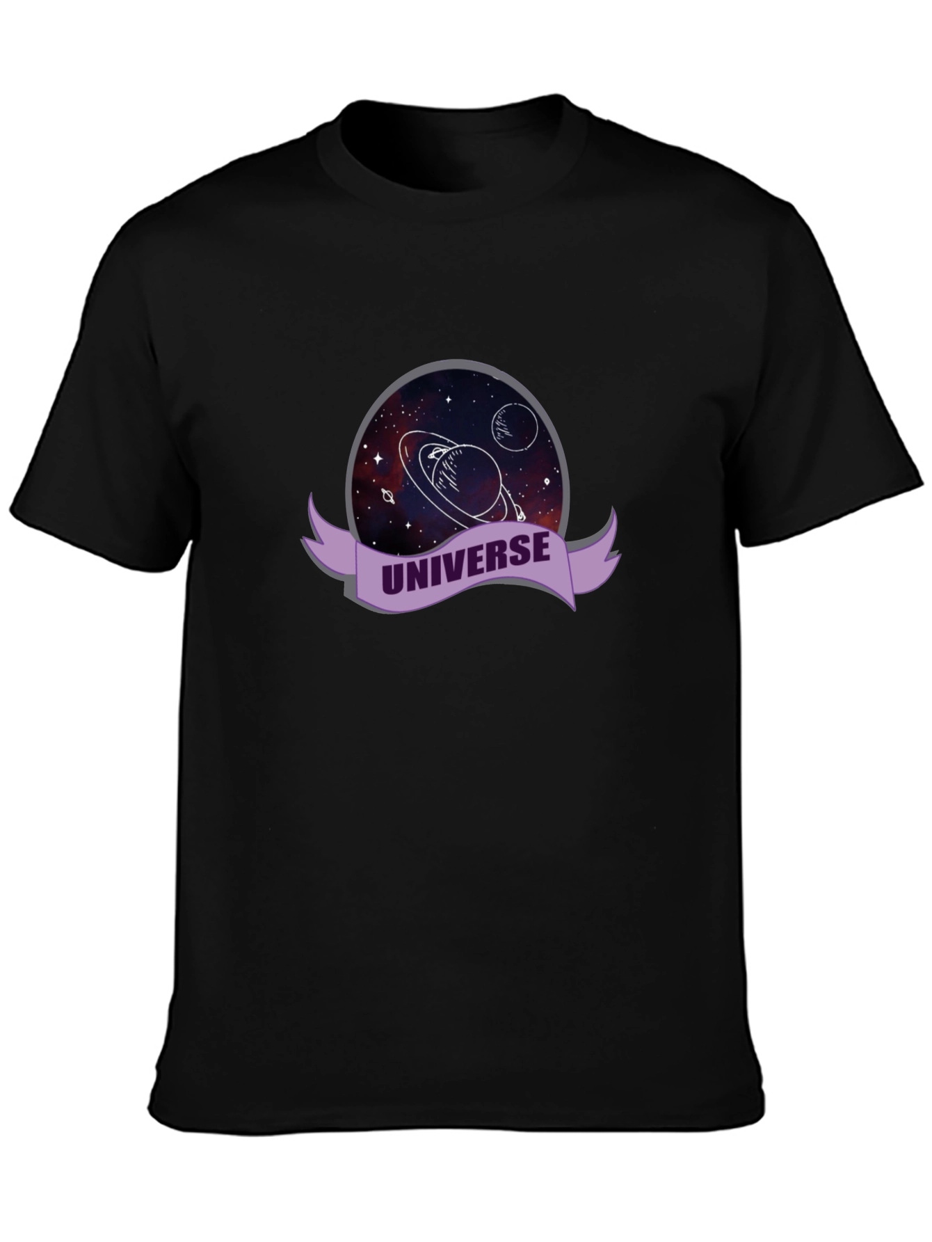 Universe Graphic Black T-Shirt