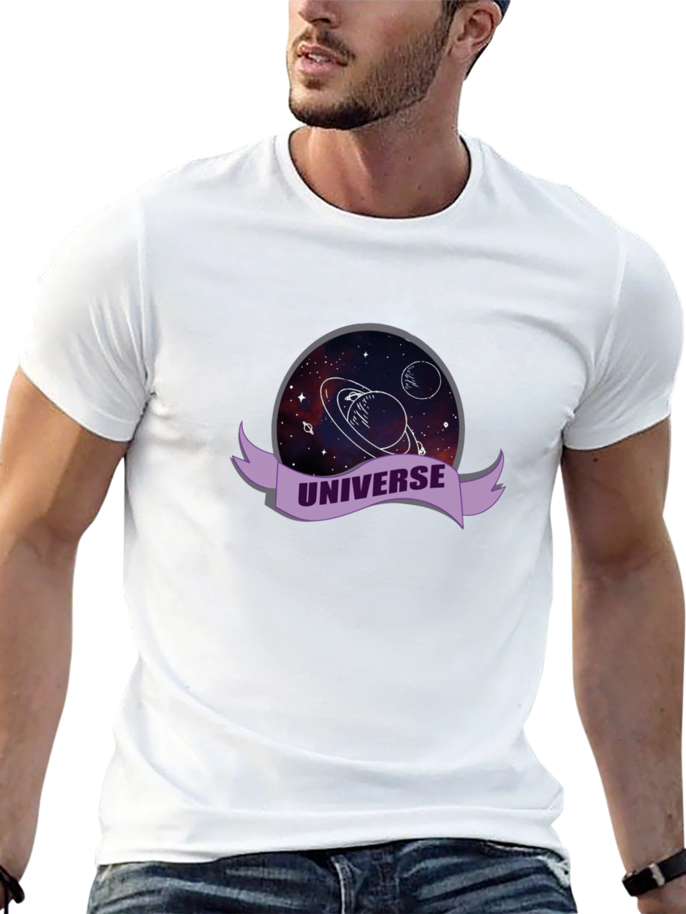 Universe Graphic Black T-Shirt