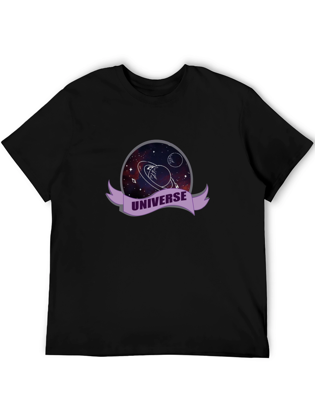 Universe Graphic Black T-Shirt