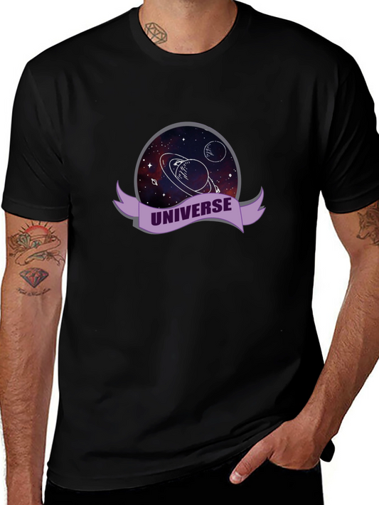 Universe Graphic Black T-Shirt