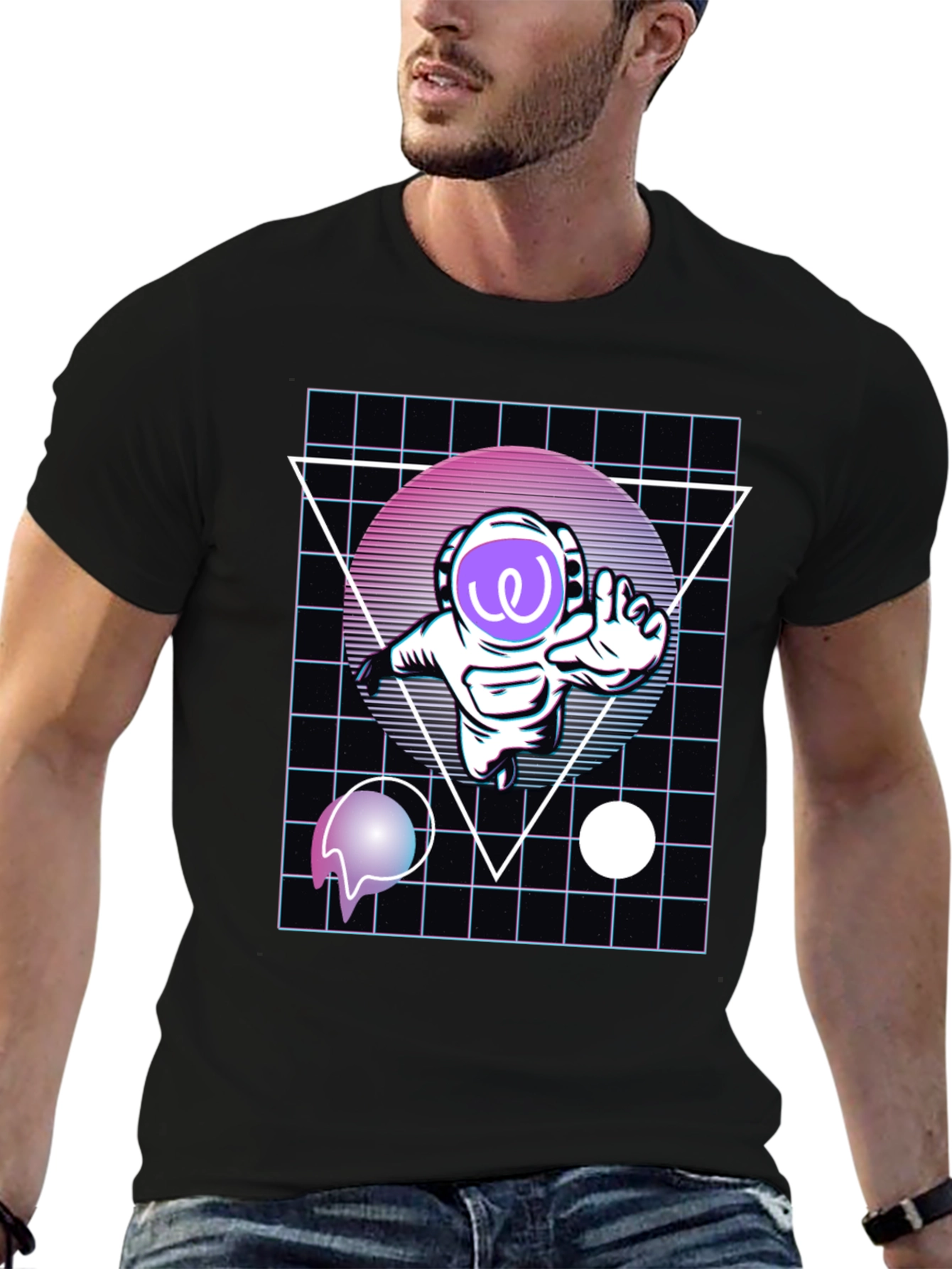 Astronaut Vaporwave T-Shirt - Galaxy Style