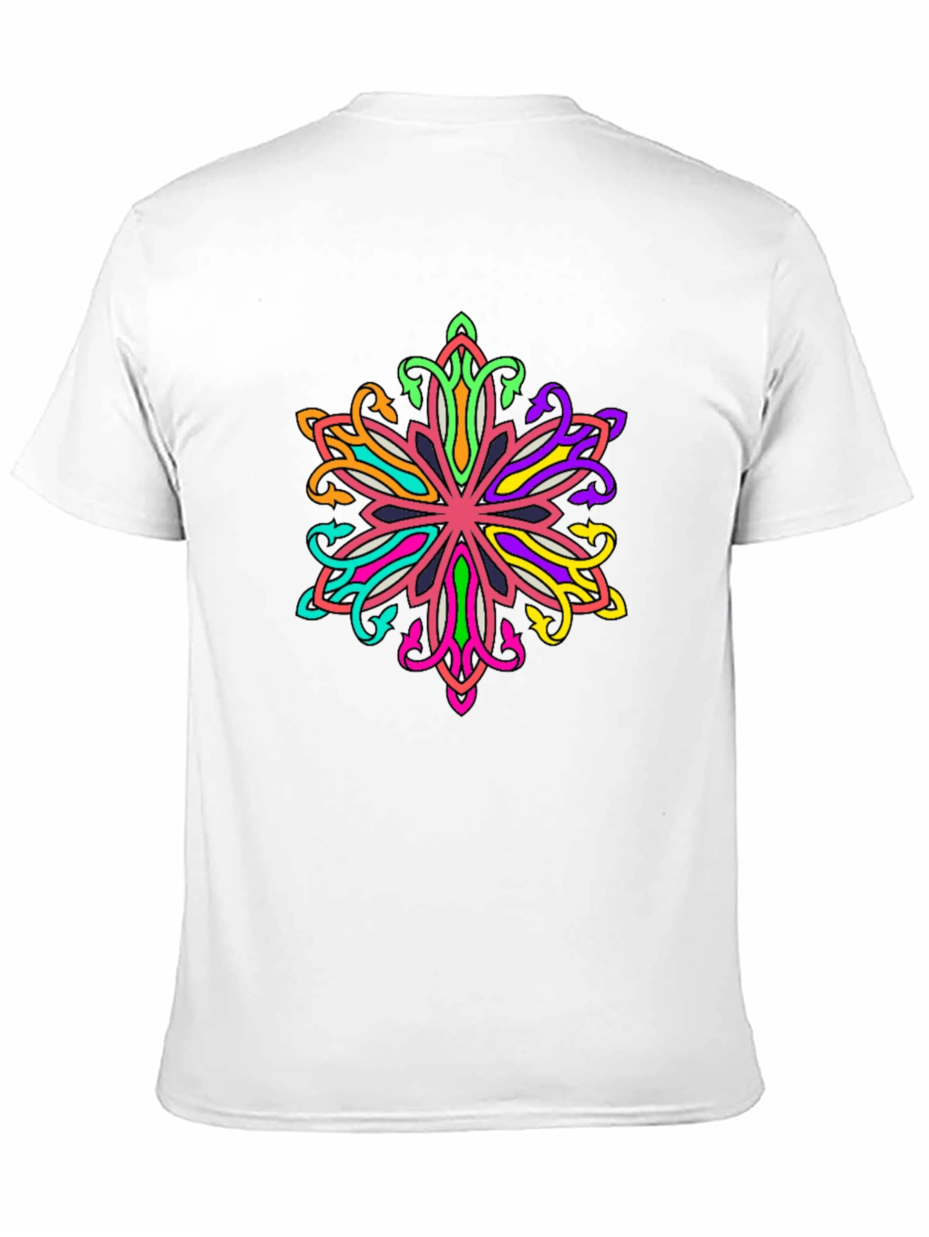Vibrant Mandala Graphic Tee - Mens Black T-Shirt