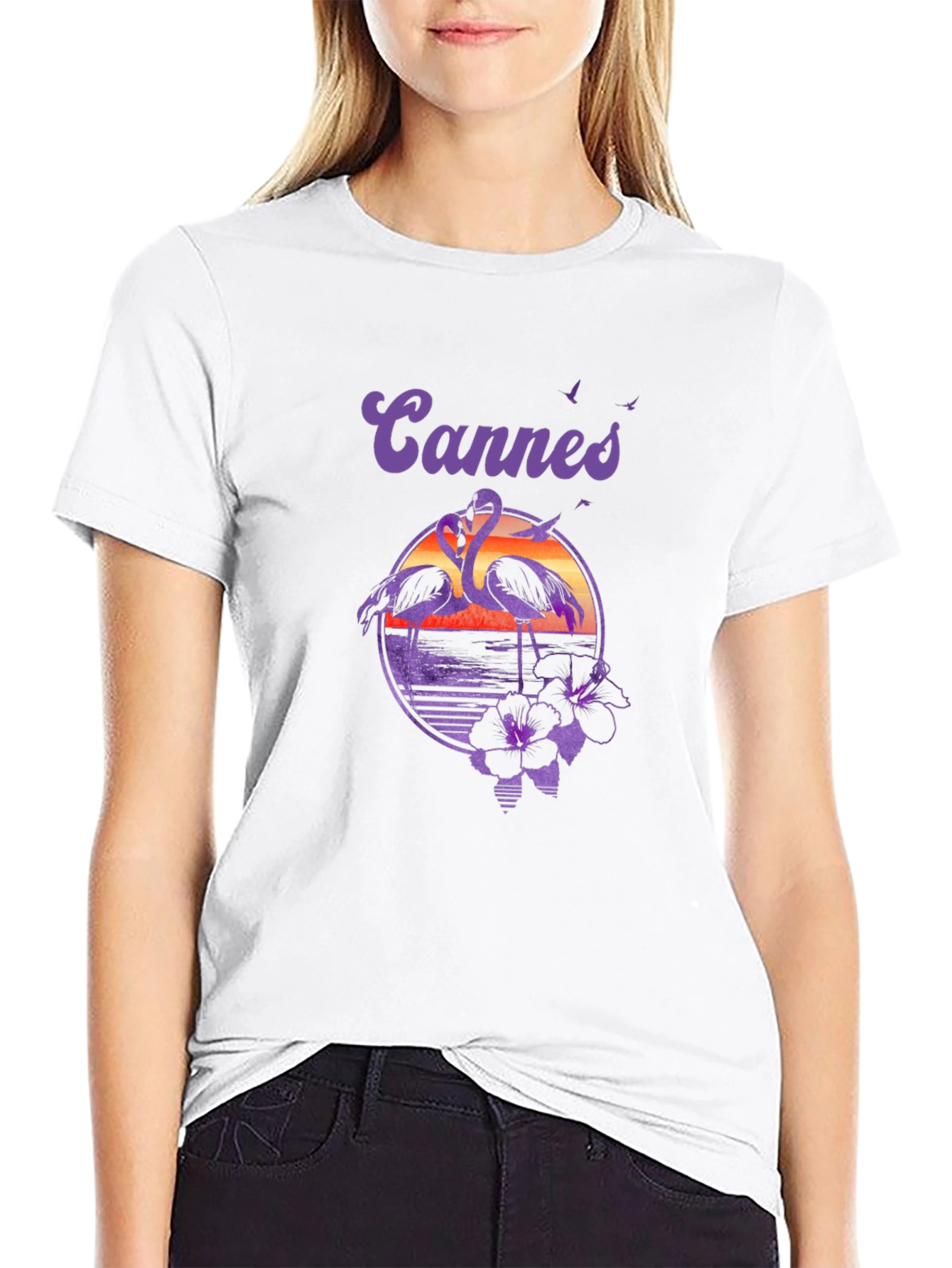 Cannes Flamingo Graphic T-Shirt