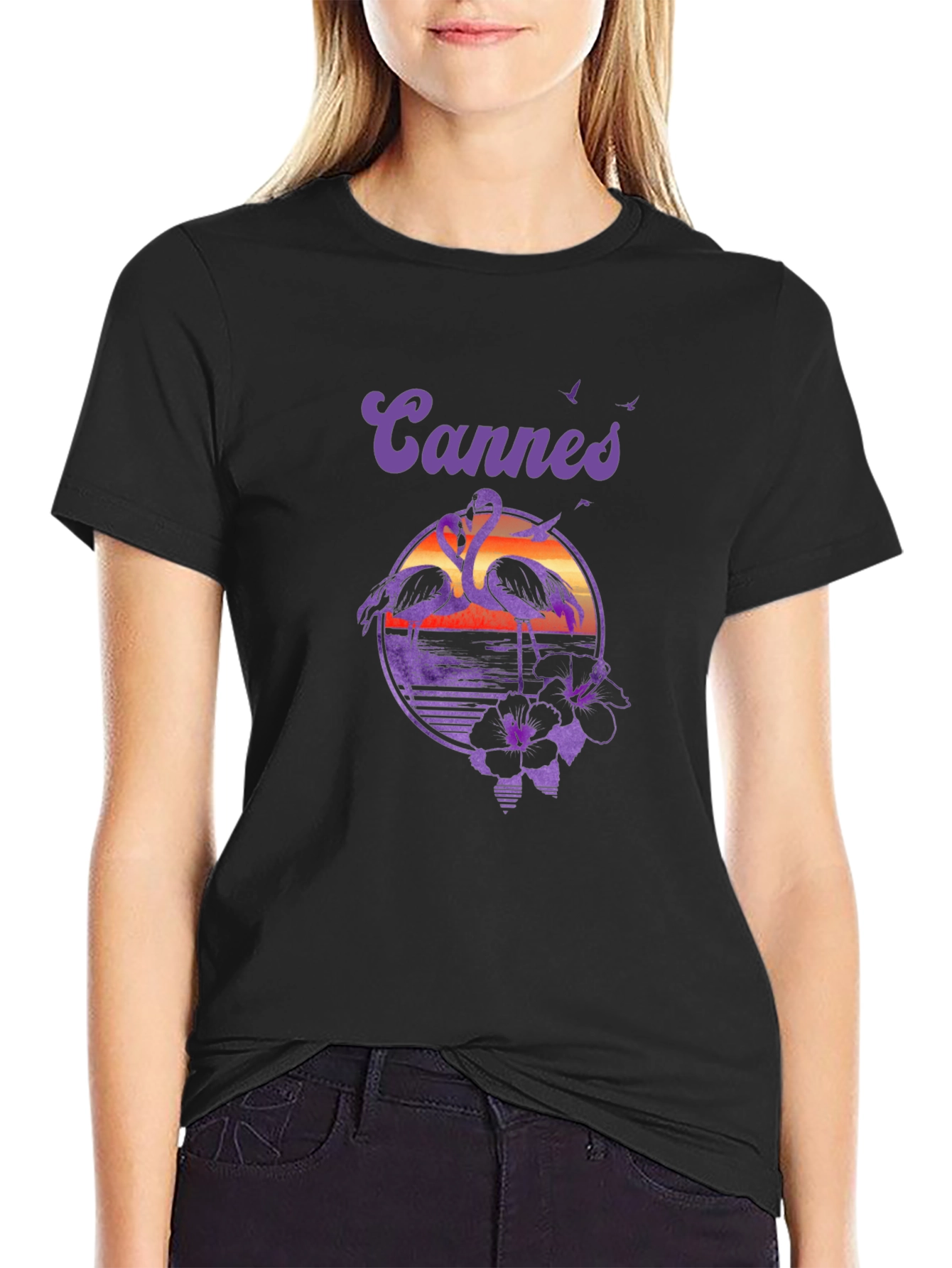 Cannes Flamingo Graphic T-Shirt