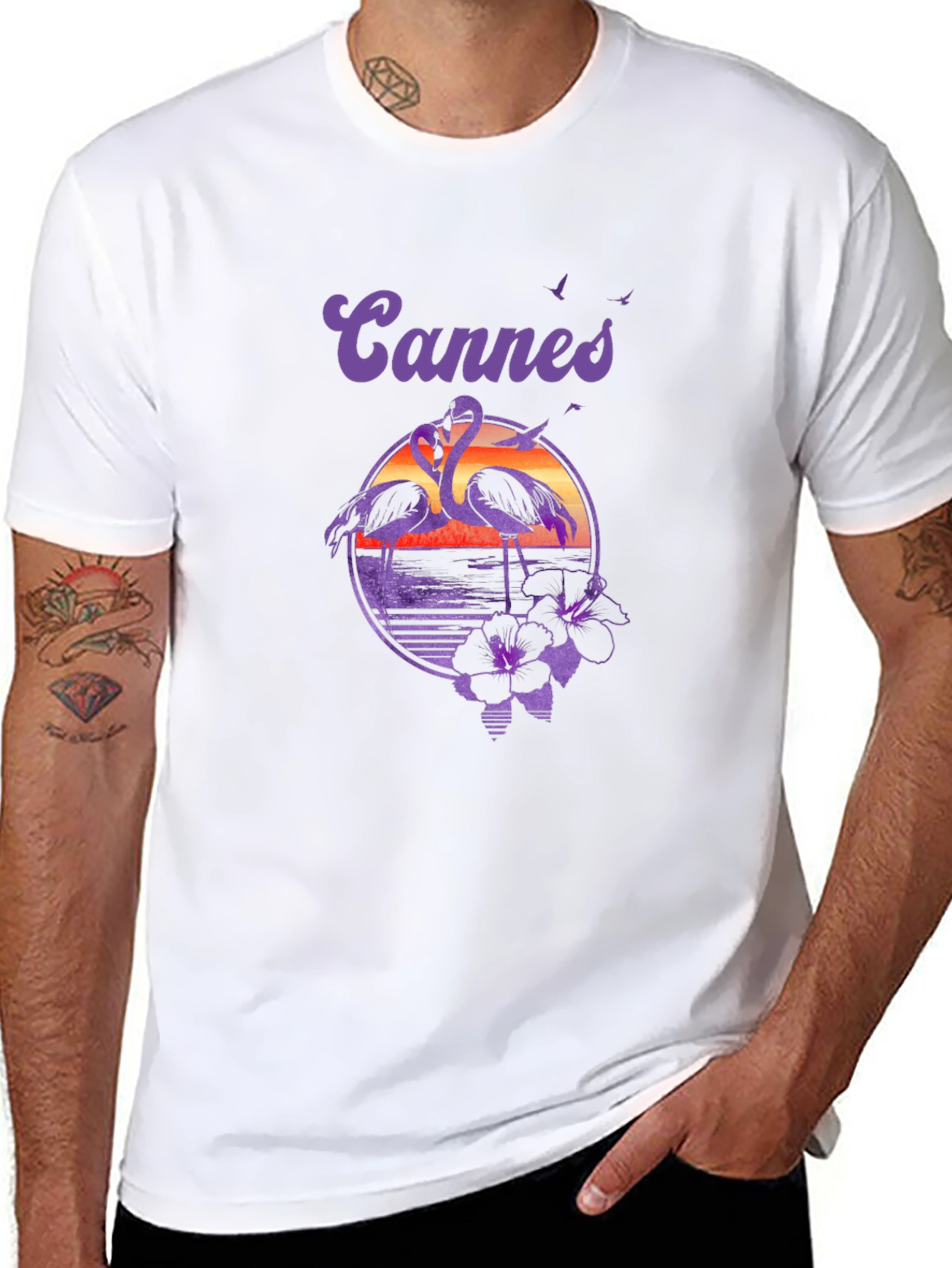 Cannes Flamingo Graphic T-Shirt