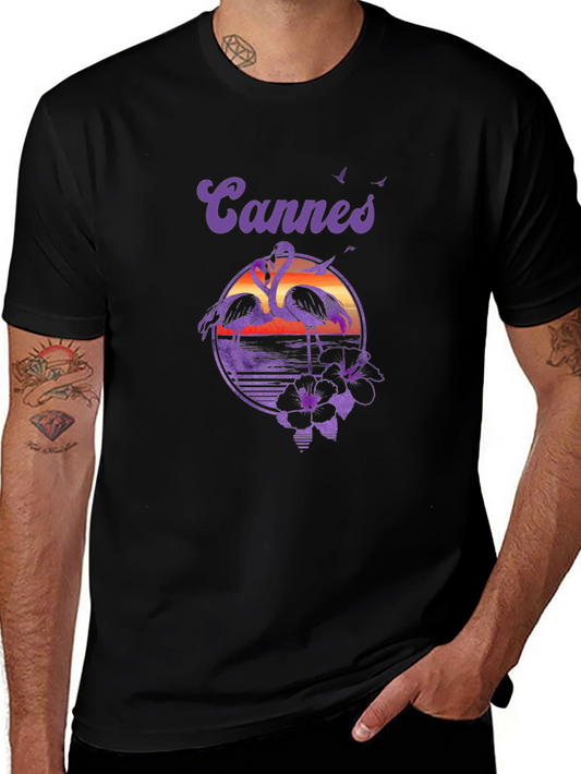 Cannes Flamingo Graphic T-Shirt