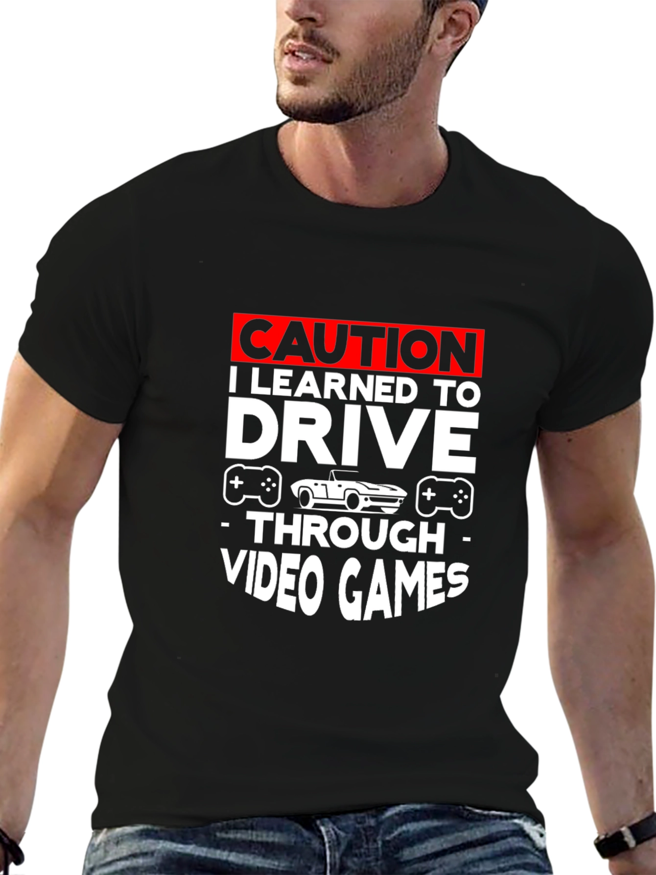 Caution Video Games Driving T-Shirt