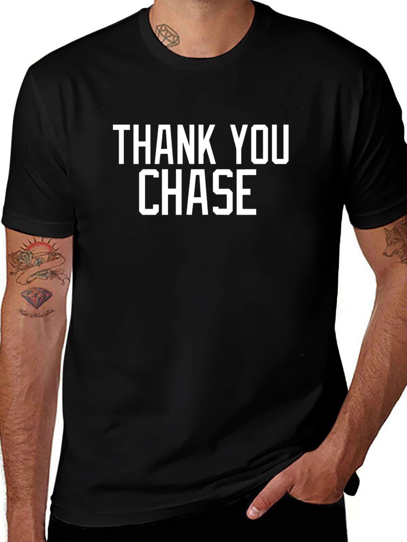 Thank You Chase Graphic T-Shirt - Soft Cotton Blend