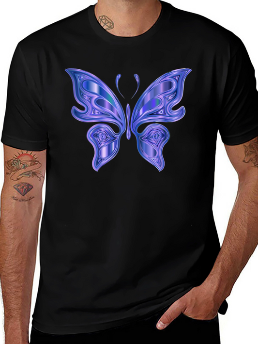 Butterfly Graphic Mens Black Tee