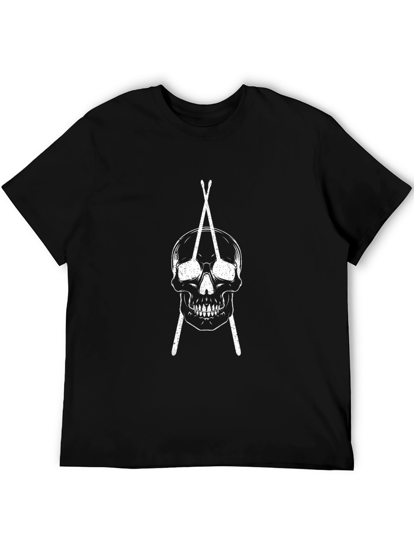 Skull & Drumsticks Graphic T-Shirt