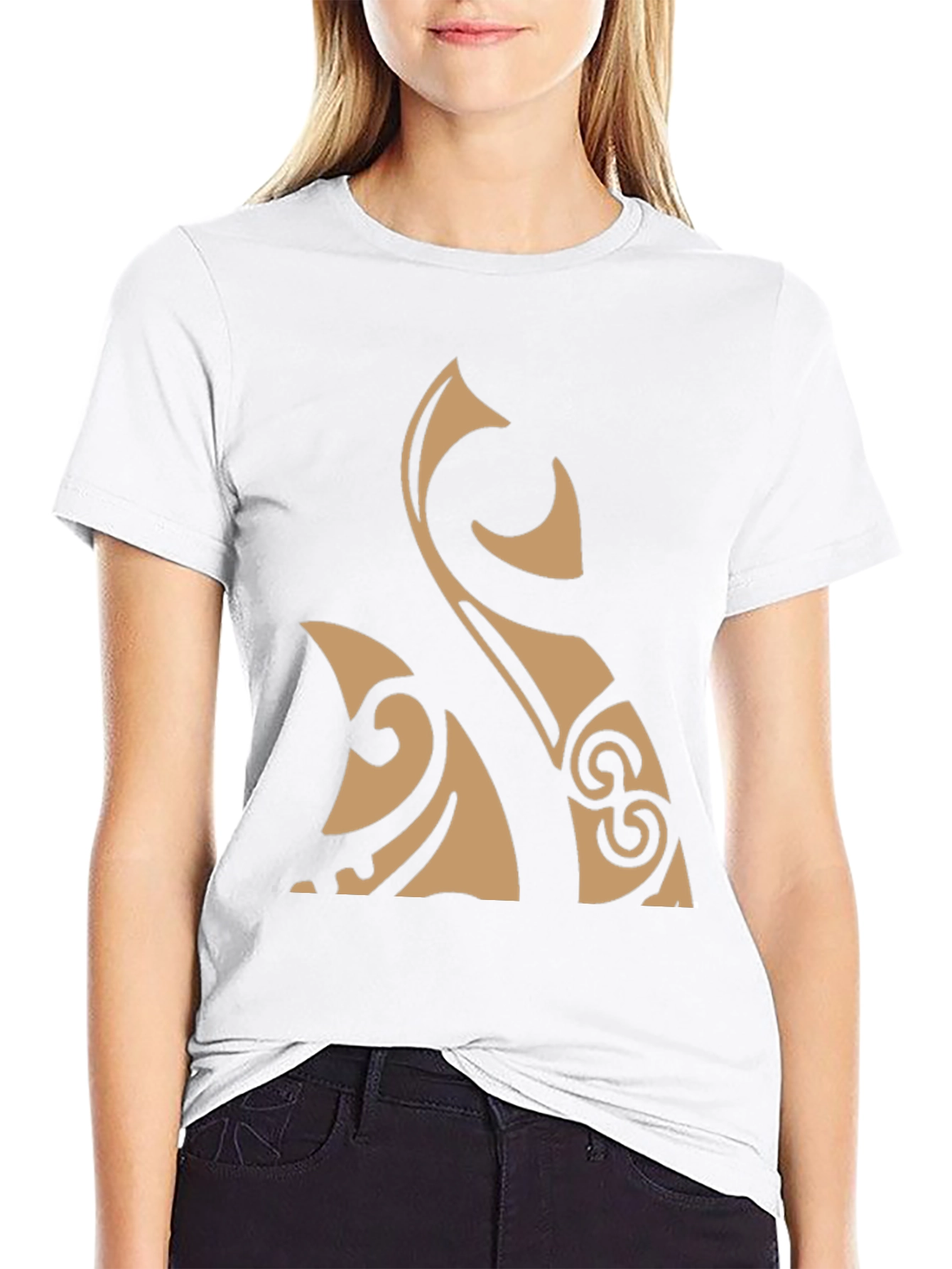 Tribal Design Black T-Shirt