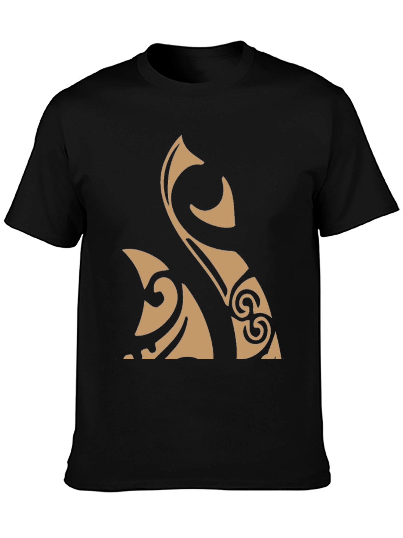 Tribal Design Black T-Shirt