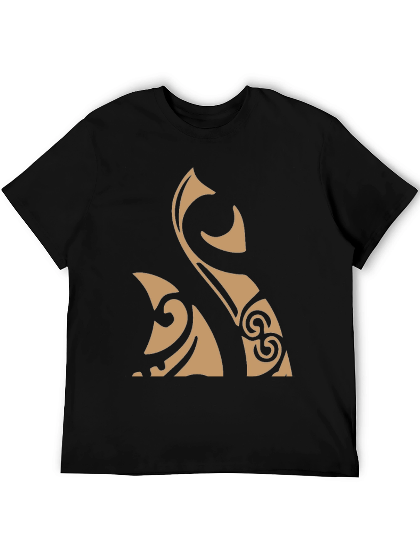 Tribal Design Black T-Shirt