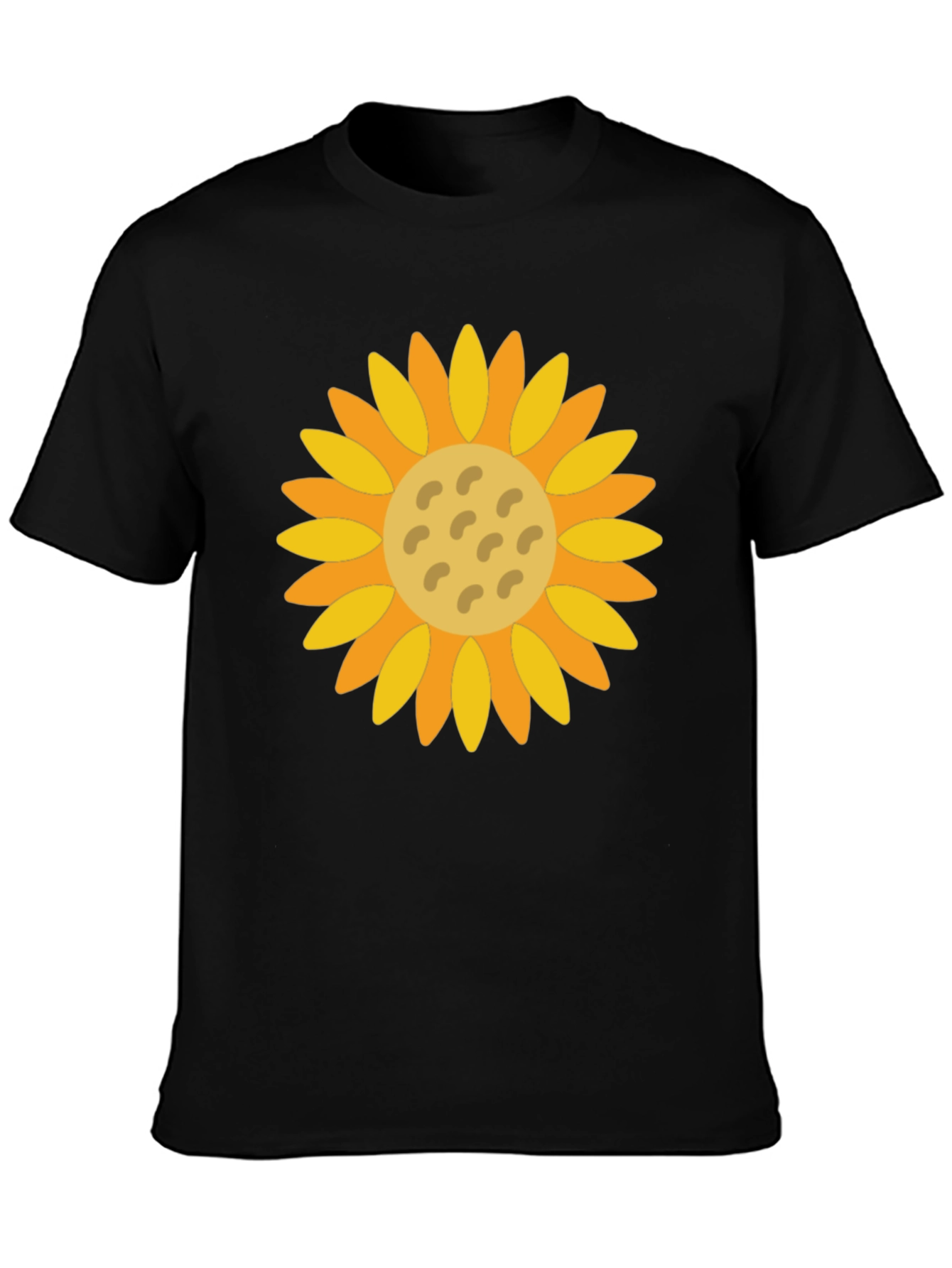 Sunflower Graphic Black T-Shirt