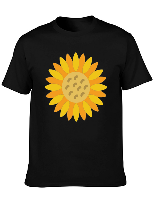 Sunflower Graphic Black T-Shirt
