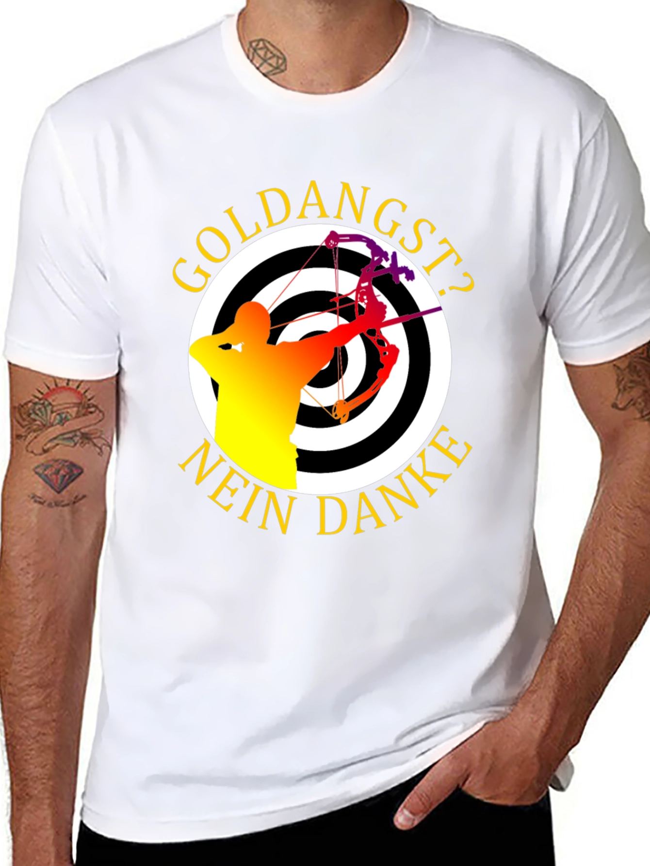 Archery Target T-Shirt - Goldangst? Nein Danke!