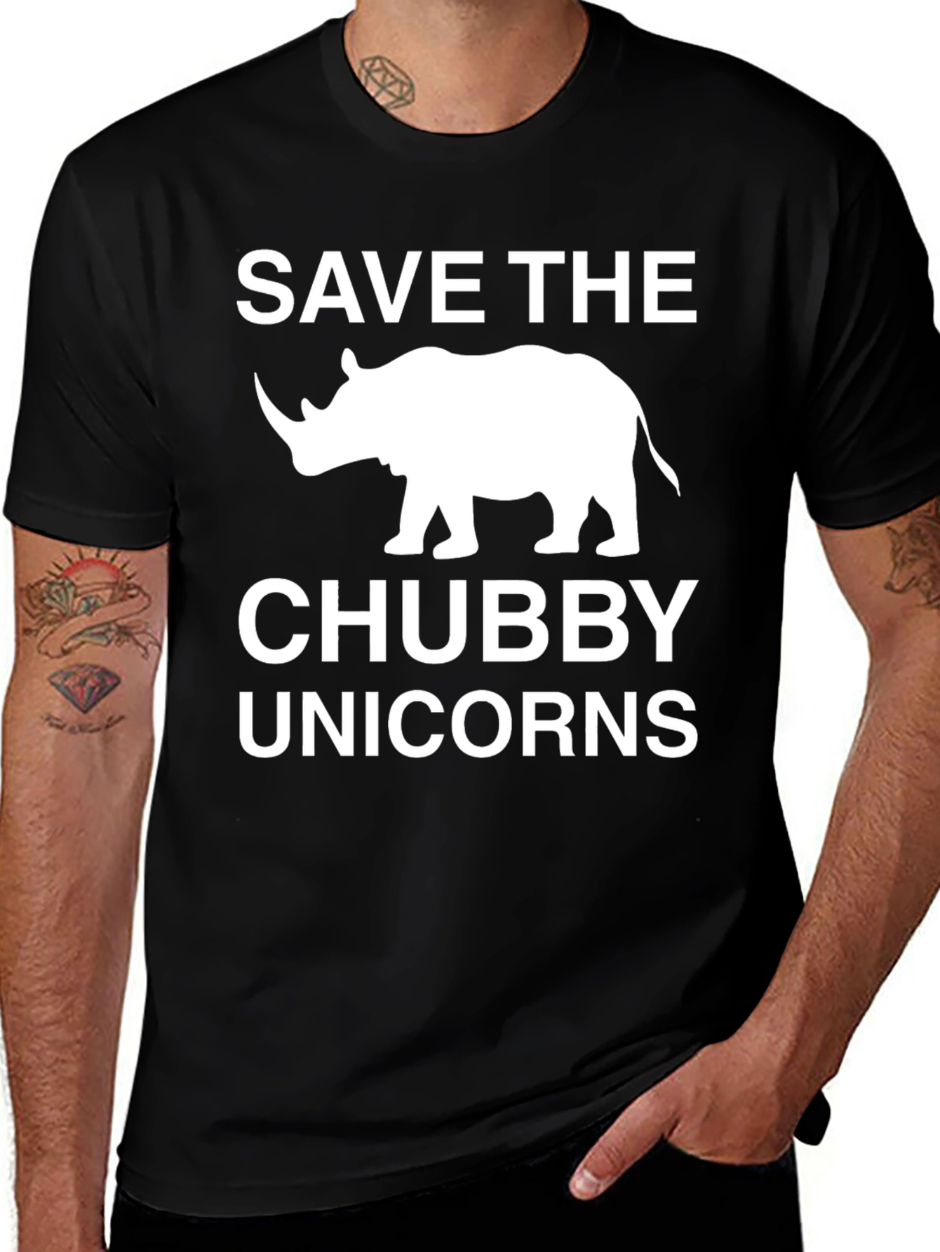 Save the Chubby Unicorns Rhino T-Shirt