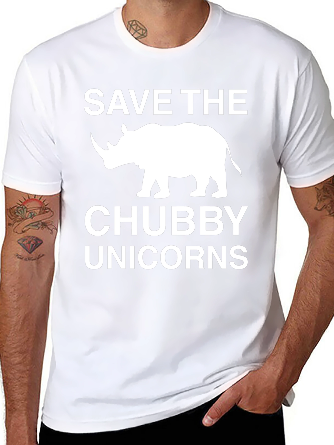 Save the Chubby Unicorns Rhino T-Shirt