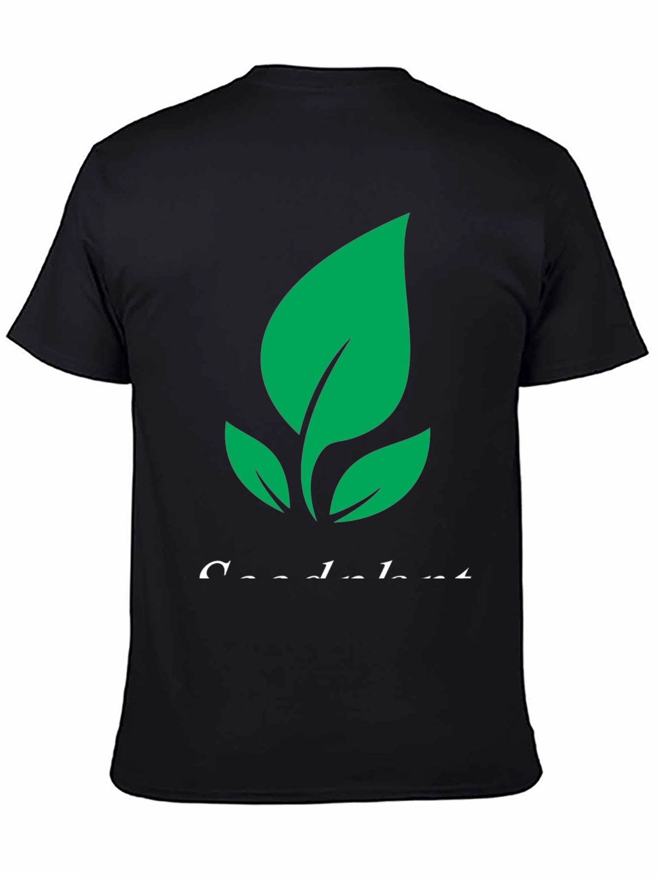 Eco-Friendly Plant Graphic Tee - Black