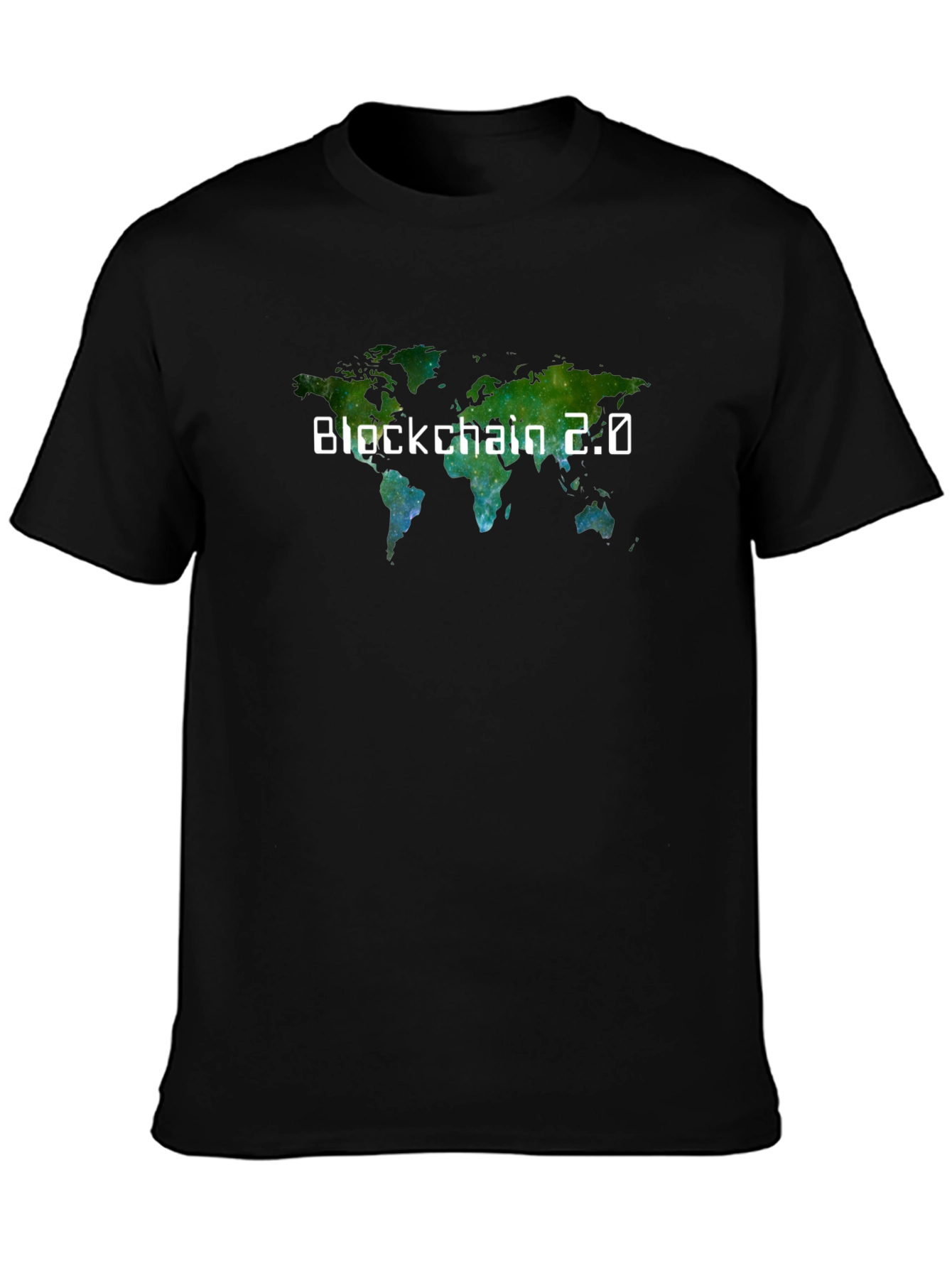 Blockchain 2.0 World Map T-Shirt - Black