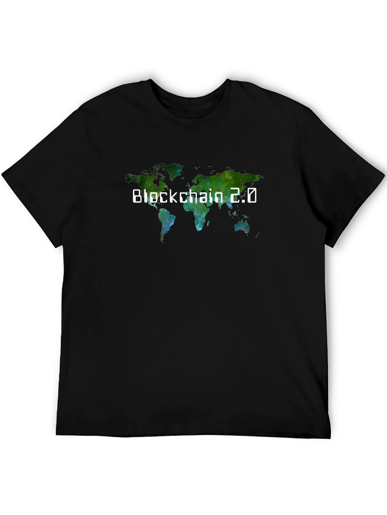Blockchain 2.0 World Map T-Shirt - Black