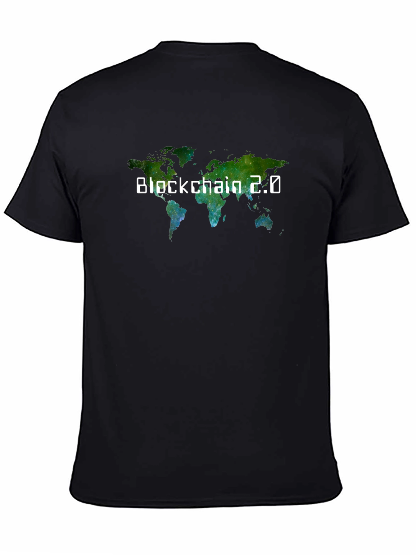 Blockchain 2.0 World Map T-Shirt - Black