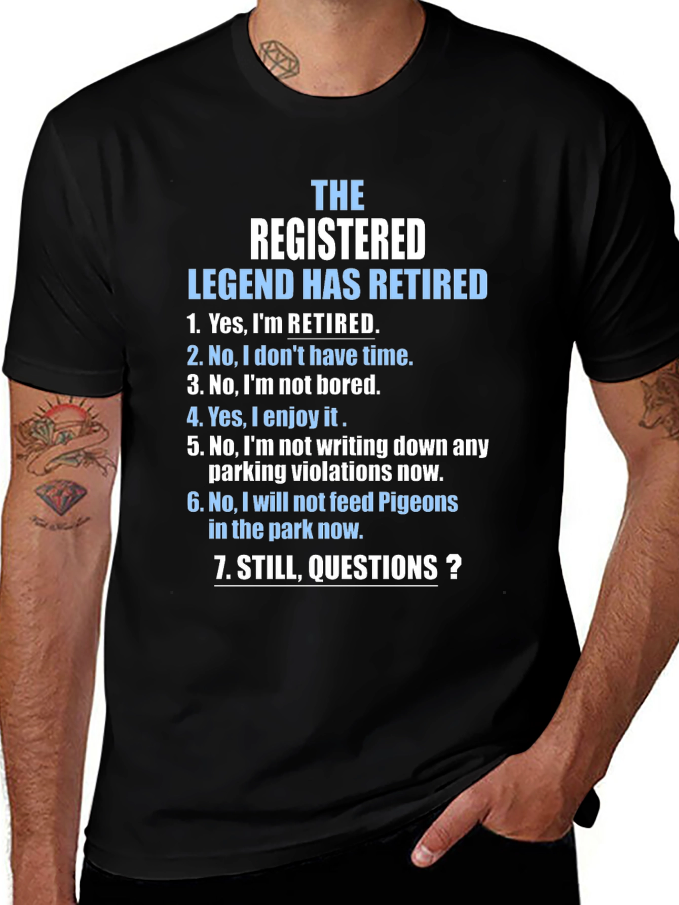 Retired Legend Novelty Graphic T-Shirt