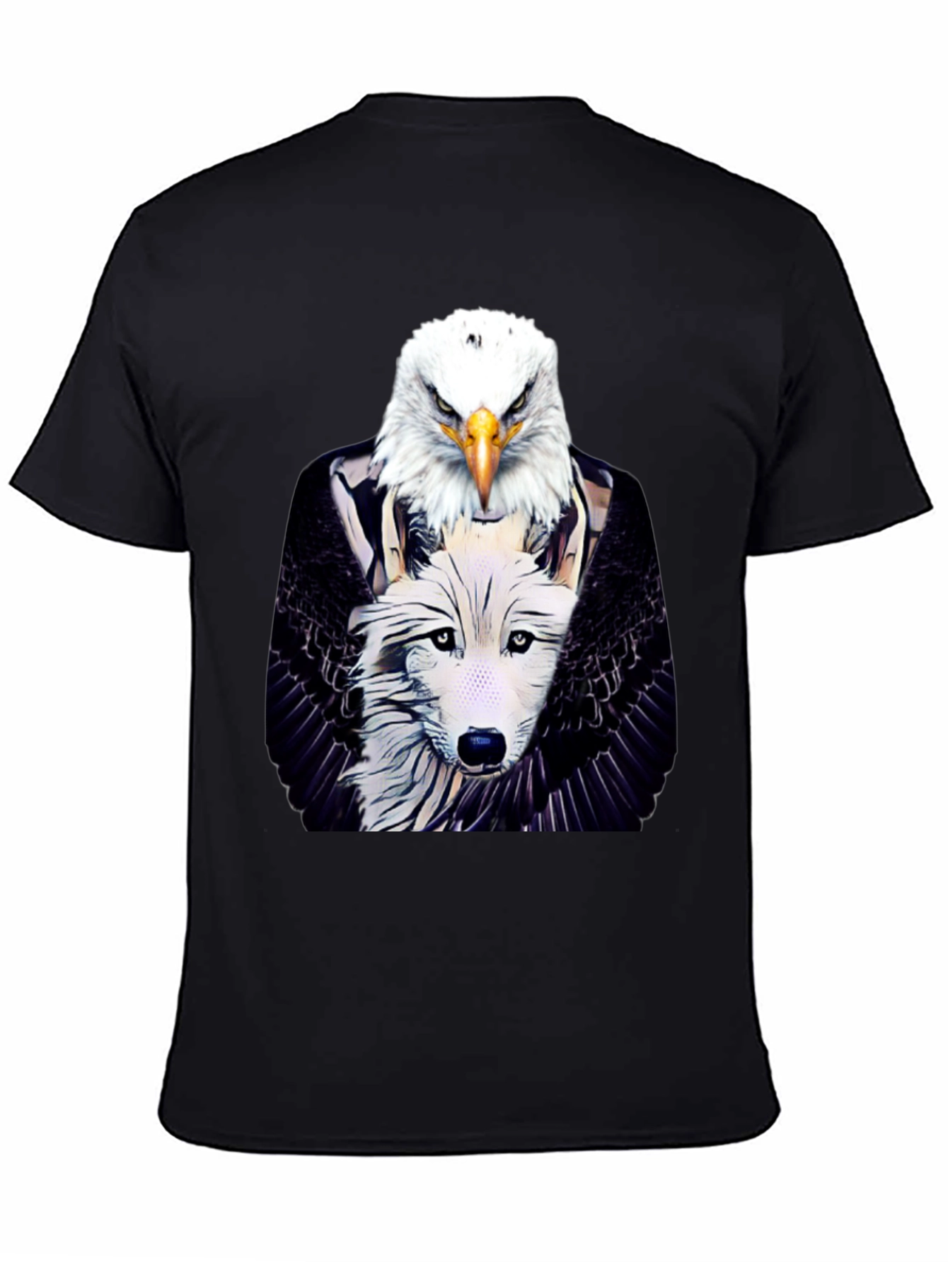 Eagle & Wolf Graphic Tee - Unique Design