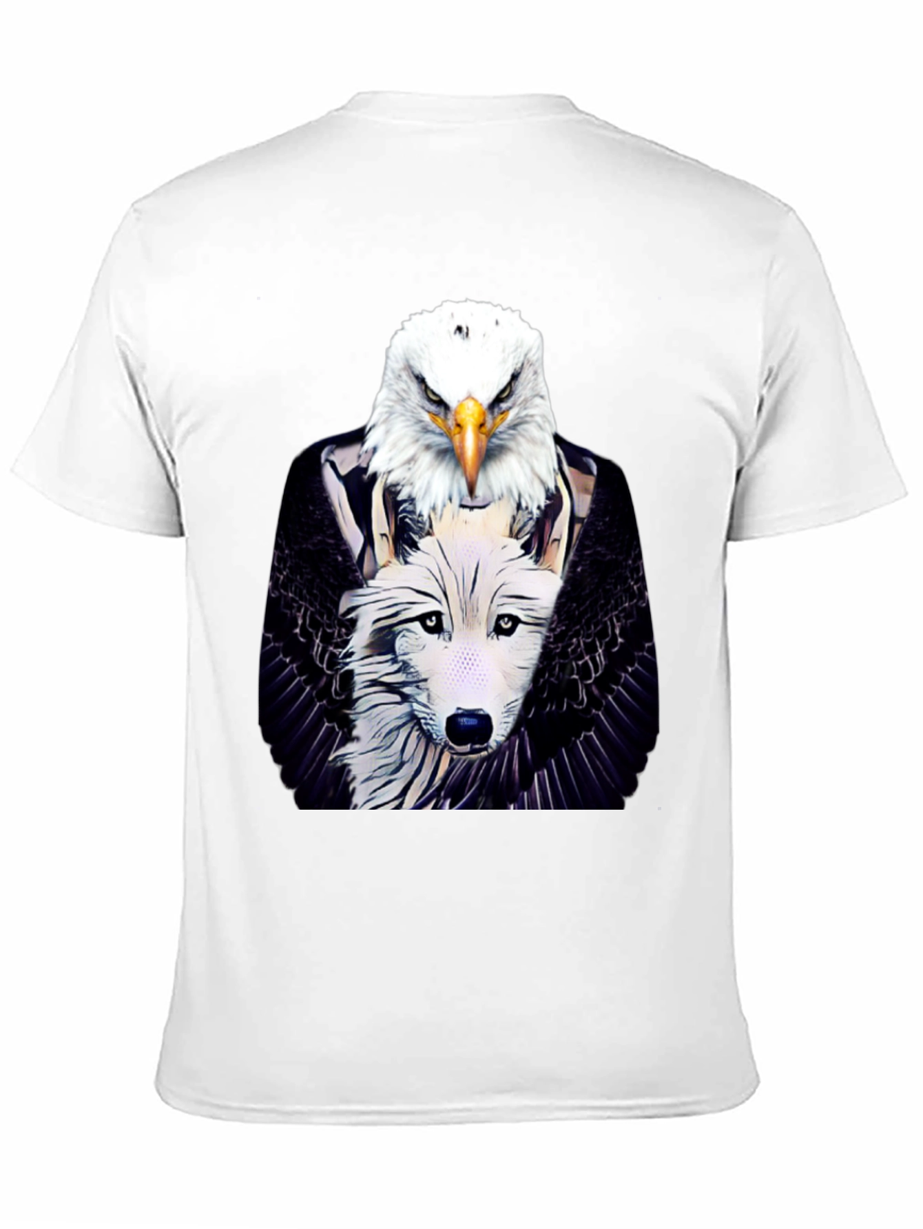 Eagle & Wolf Graphic Tee - Unique Design