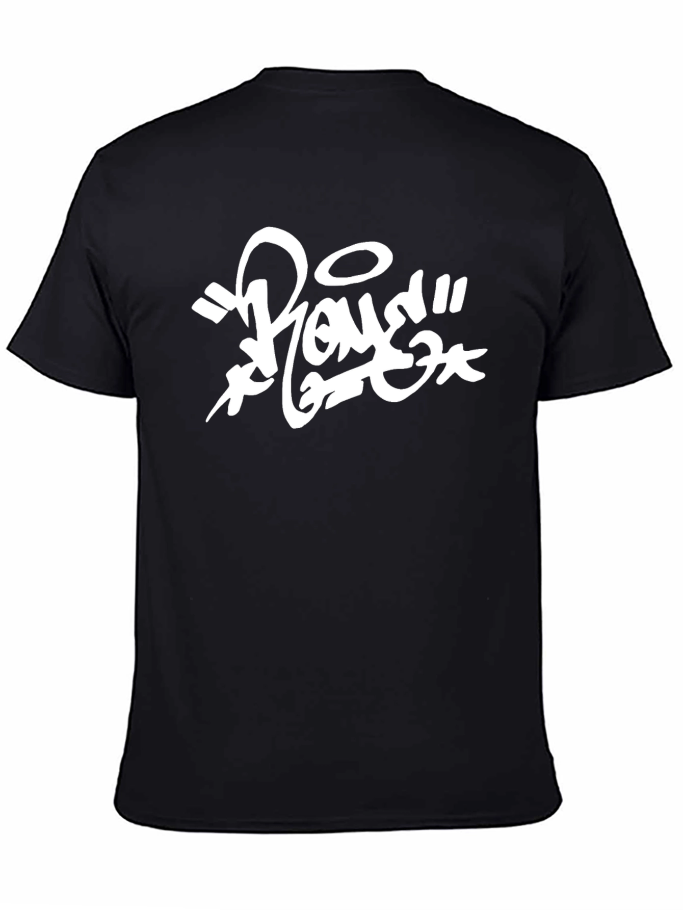 Urban Graffiti Style Black T-Shirt