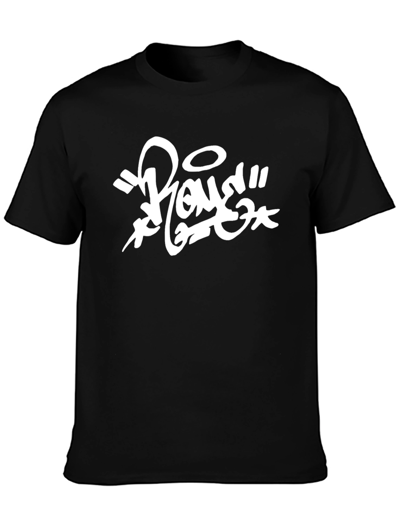 Urban Graffiti Style Black T-Shirt