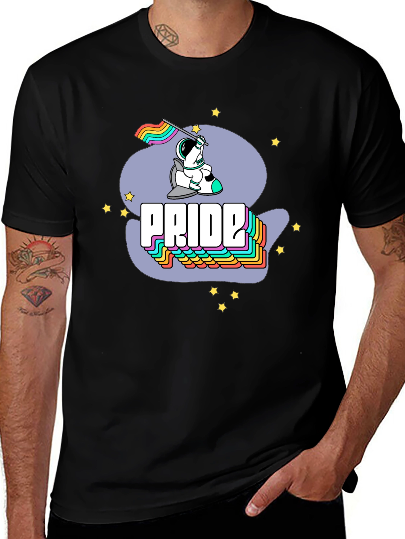 Pride Astronaut Graphic Tee - Unisex Crew Neck