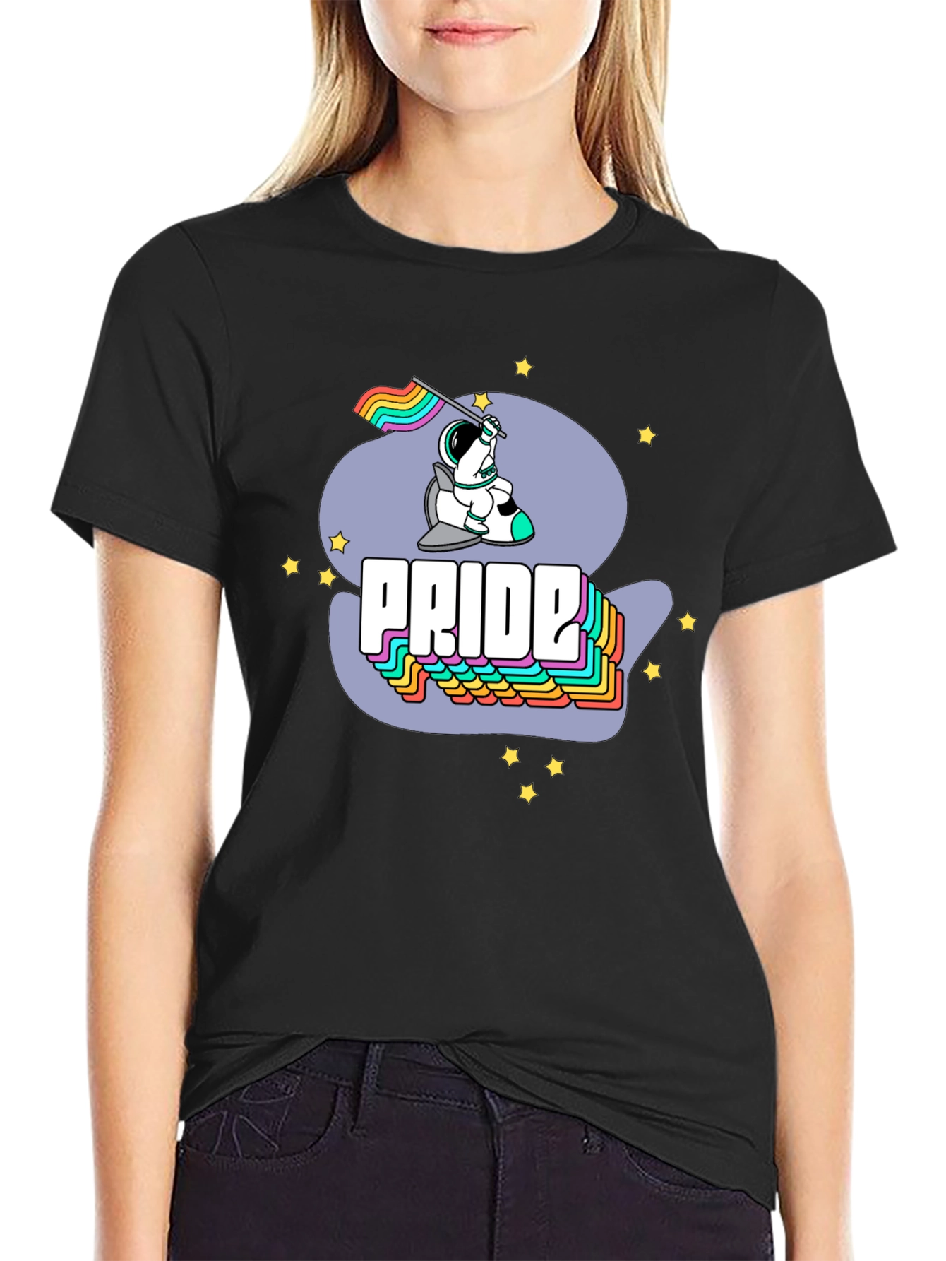 Pride Astronaut Graphic Tee - Unisex Crew Neck