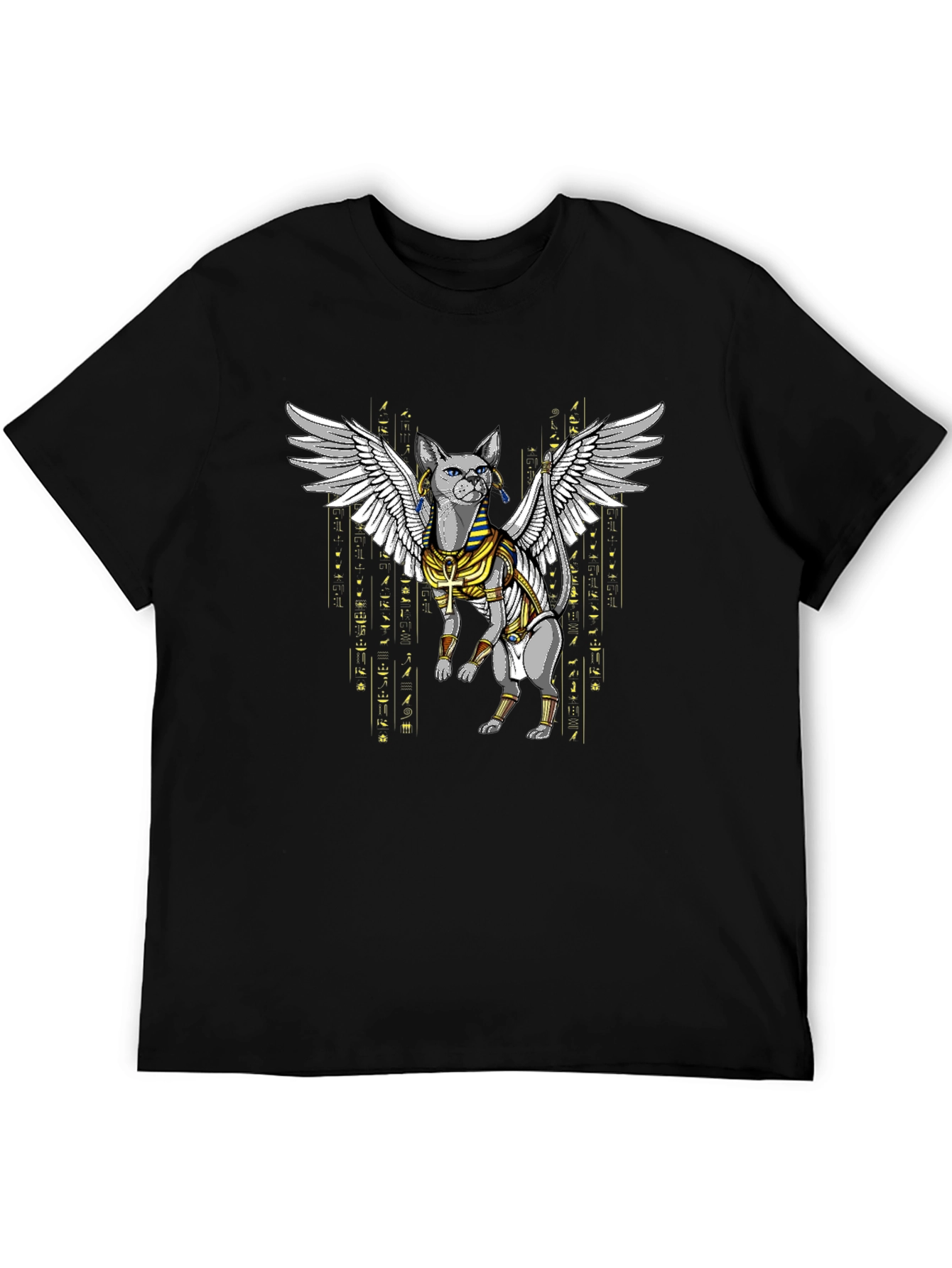 Egyptian Cat Wings T-Shirt - Unique Graphic Tee