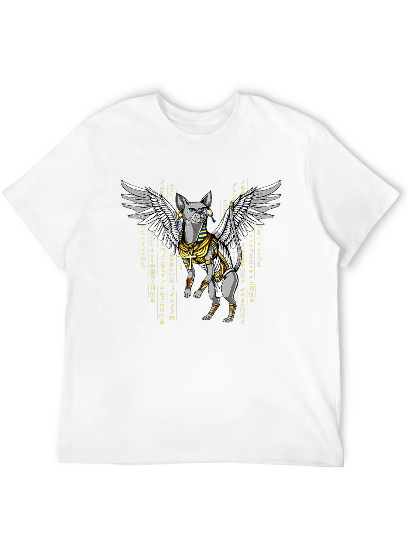 Egyptian Cat Wings T-Shirt - Unique Graphic Tee