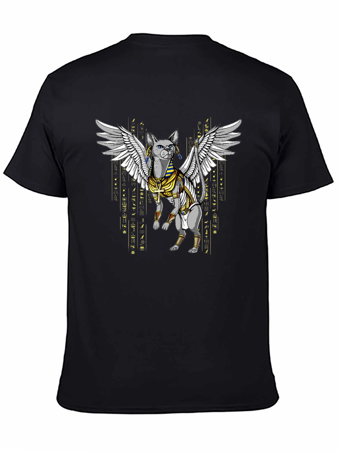 Egyptian Cat Wings T-Shirt - Unique Graphic Tee