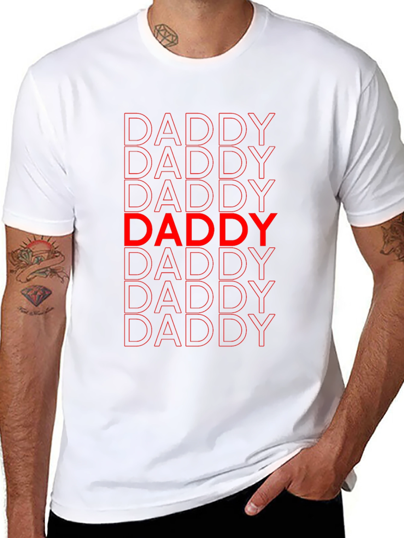 Daddy Graphic Print Crew Neck T-Shirt