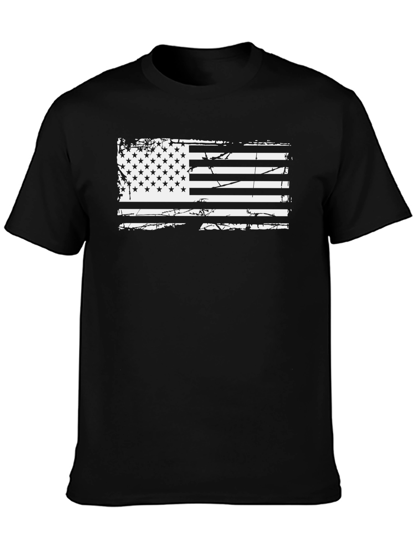 Distressed American Flag Graphic T-Shirt