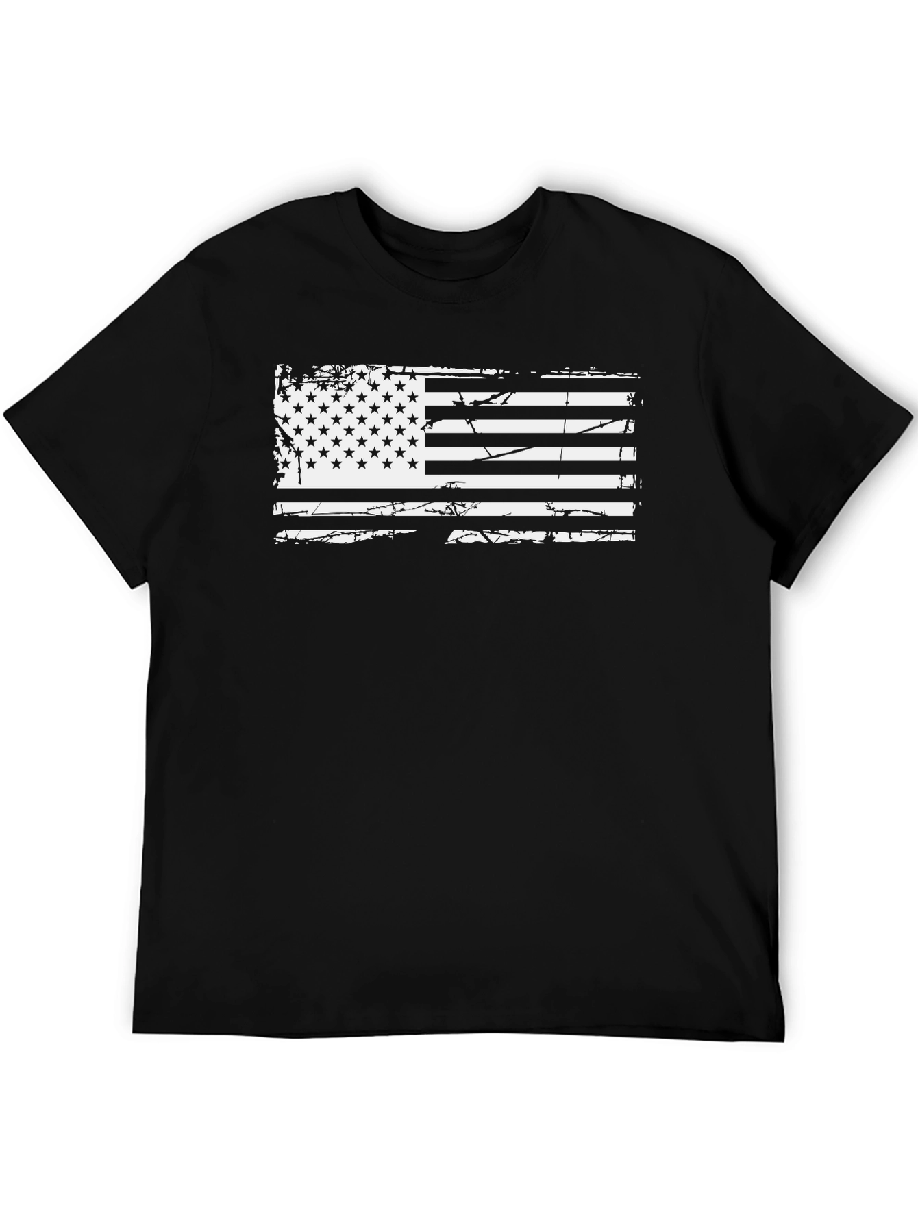 Distressed American Flag Graphic T-Shirt