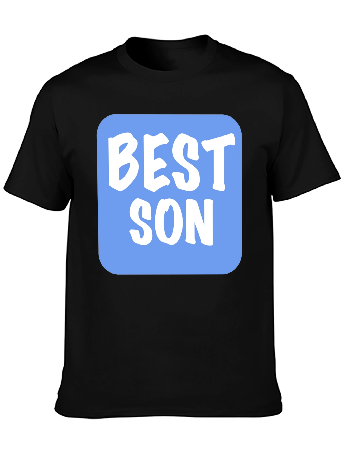 Best Son T-Shirt - Black Tee with Blue Graphic