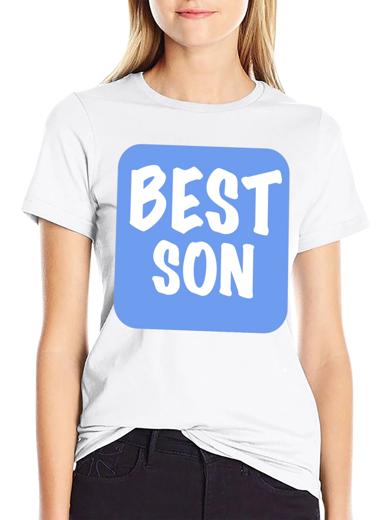 Best Son T-Shirt - Black Tee with Blue Graphic
