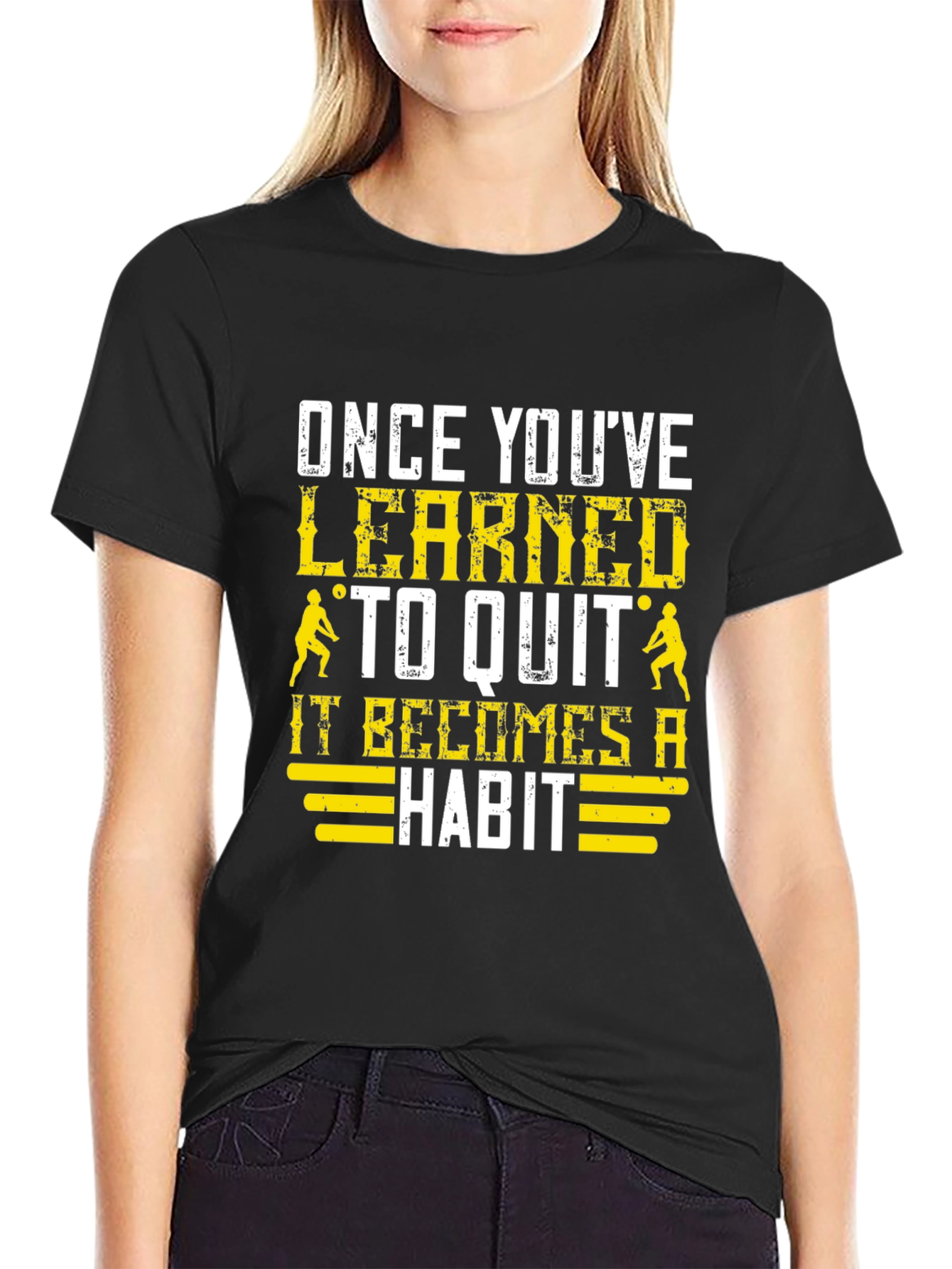 Volleyball Once Youve Learned to Quit Black T-Shirt