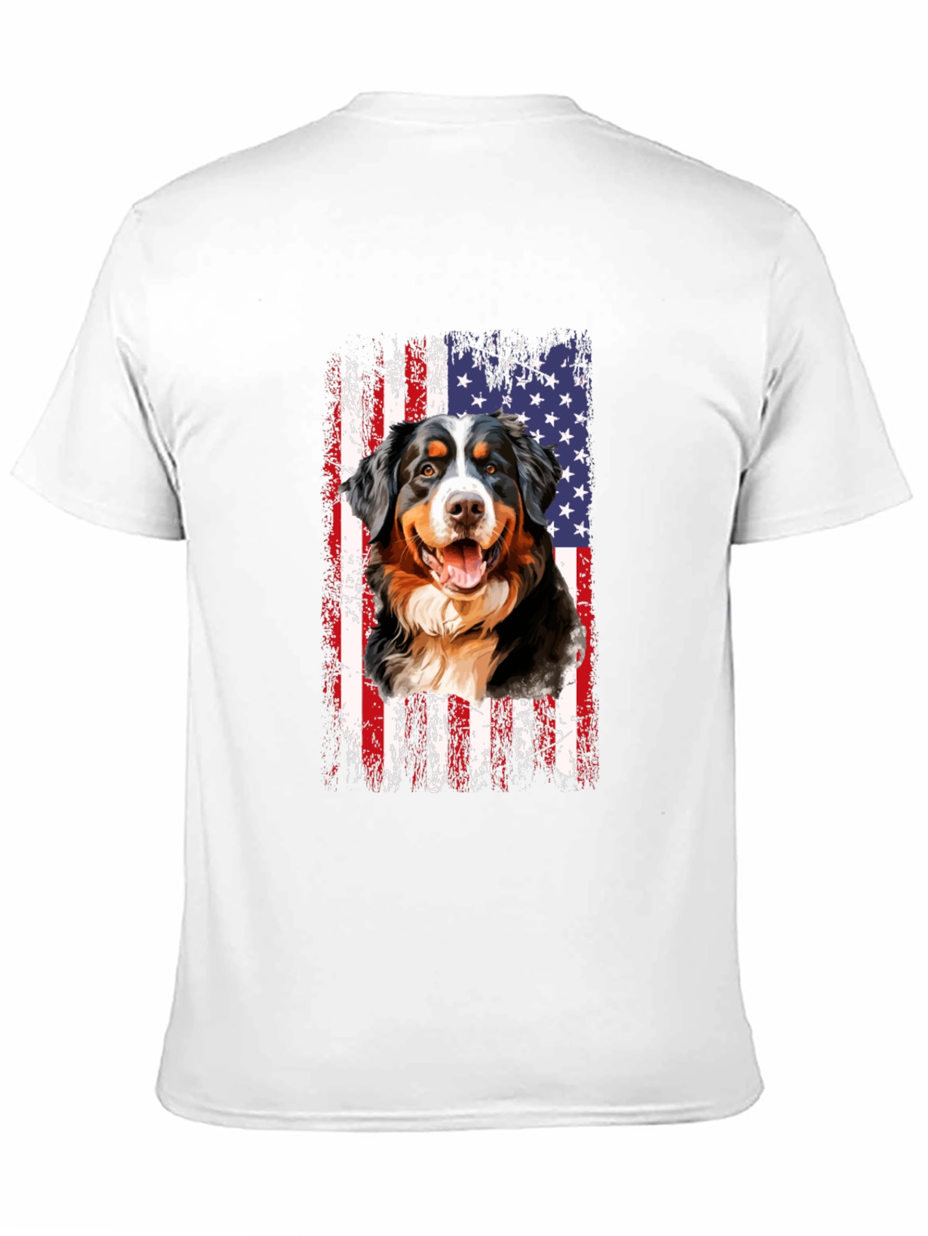 American Flag Bernese Mountain Dog T-Shirt
