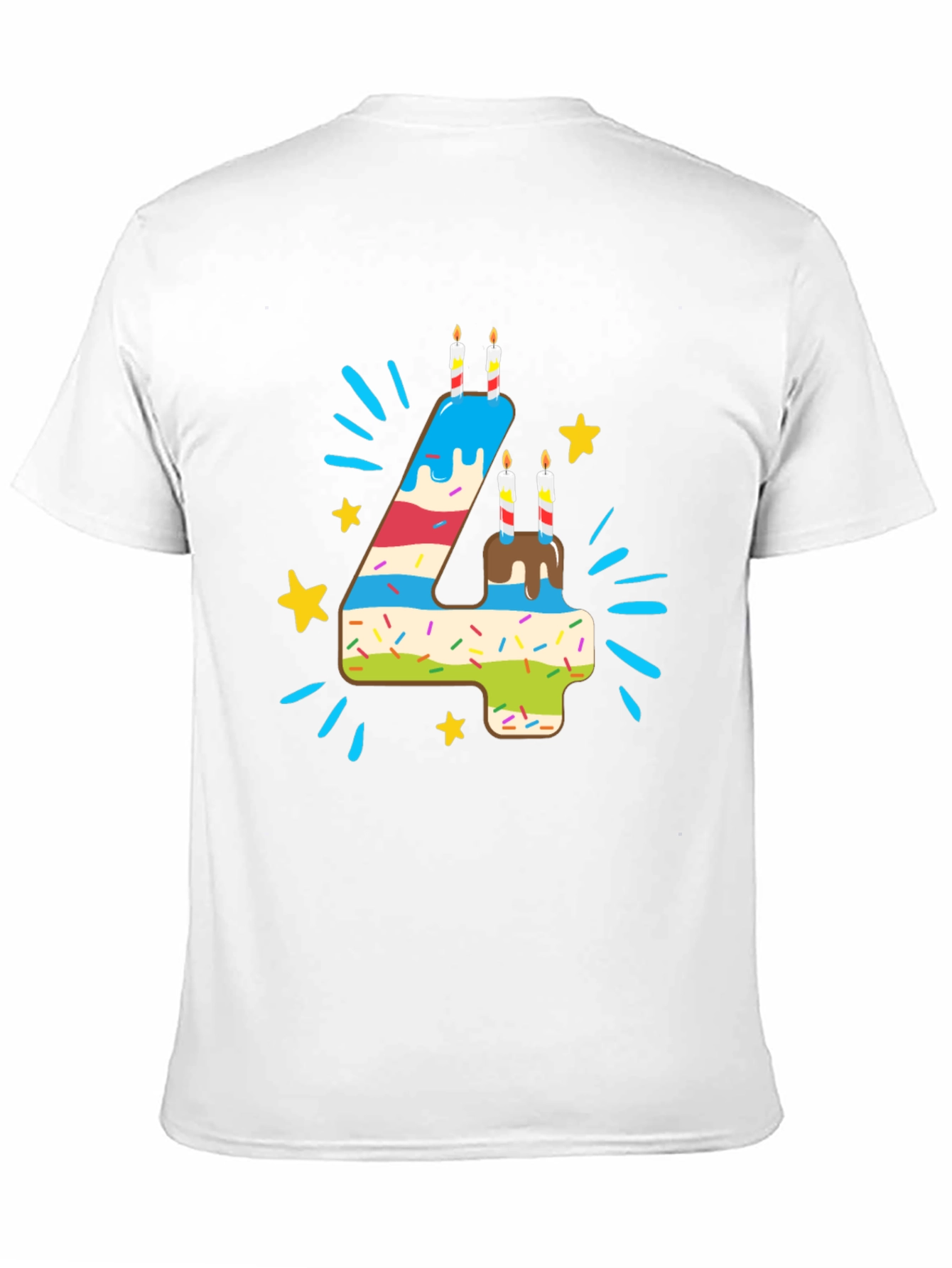 Birthday Number 4 T-Shirt - Fourth Birthday Tee
