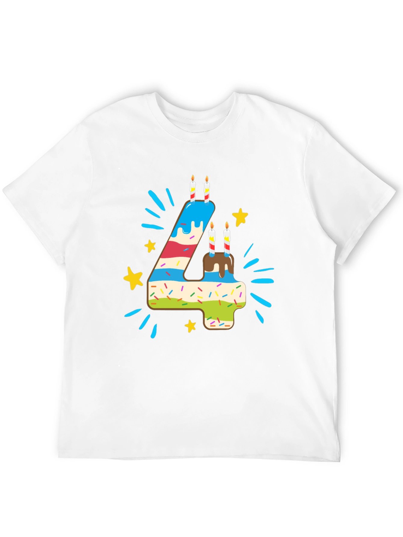 Birthday Number 4 T-Shirt - Fourth Birthday Tee