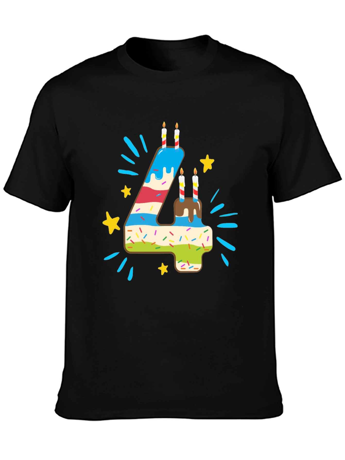 Birthday Number 4 T-Shirt - Fourth Birthday Tee
