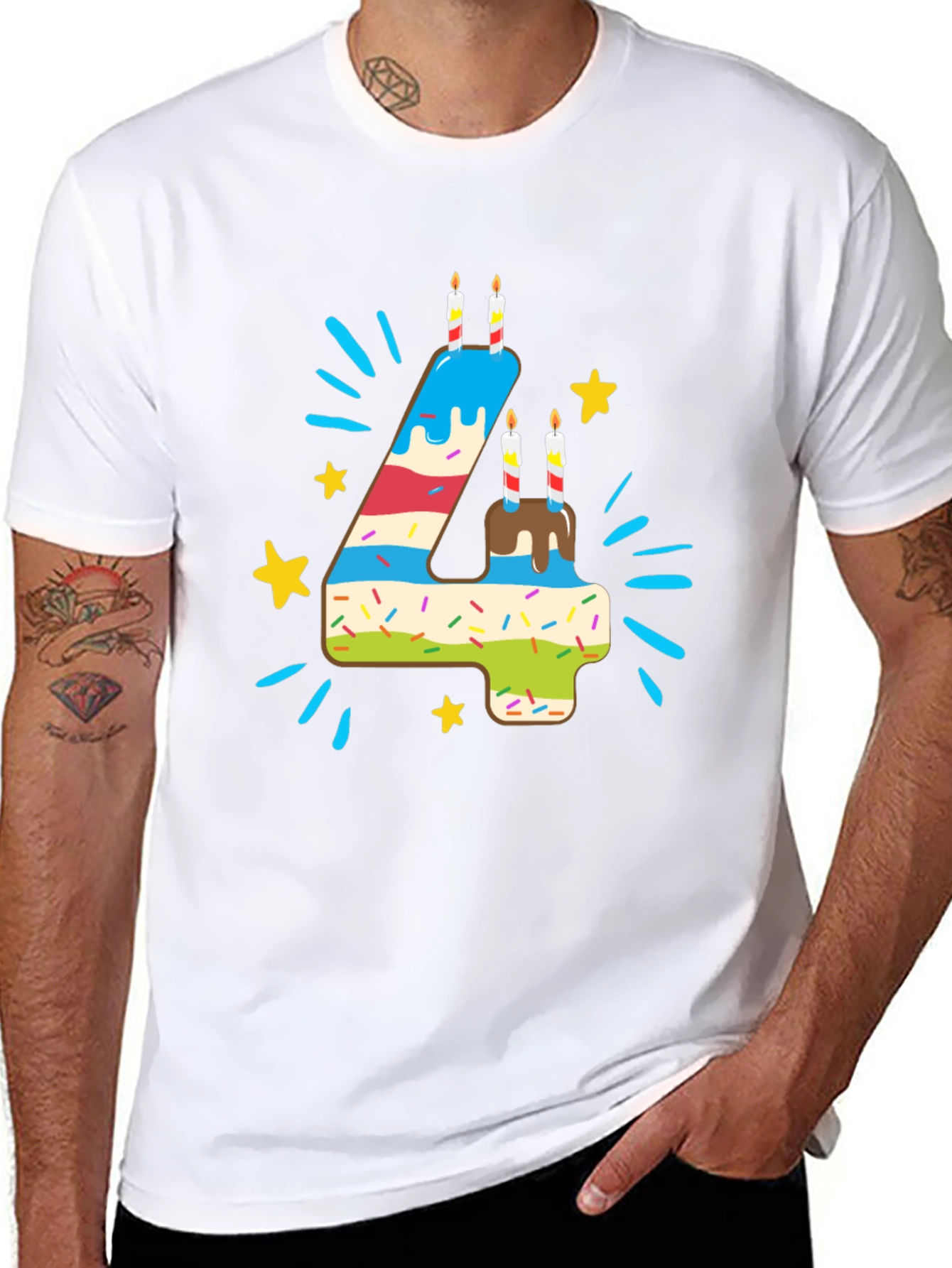 Birthday Number 4 T-Shirt - Fourth Birthday Tee